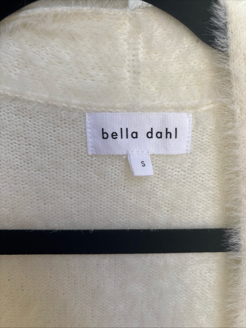 NWT Bella Dahl Cardicoat Long Duster Cardigan Fuzzy Cream Size Small - Picture 4 of 10